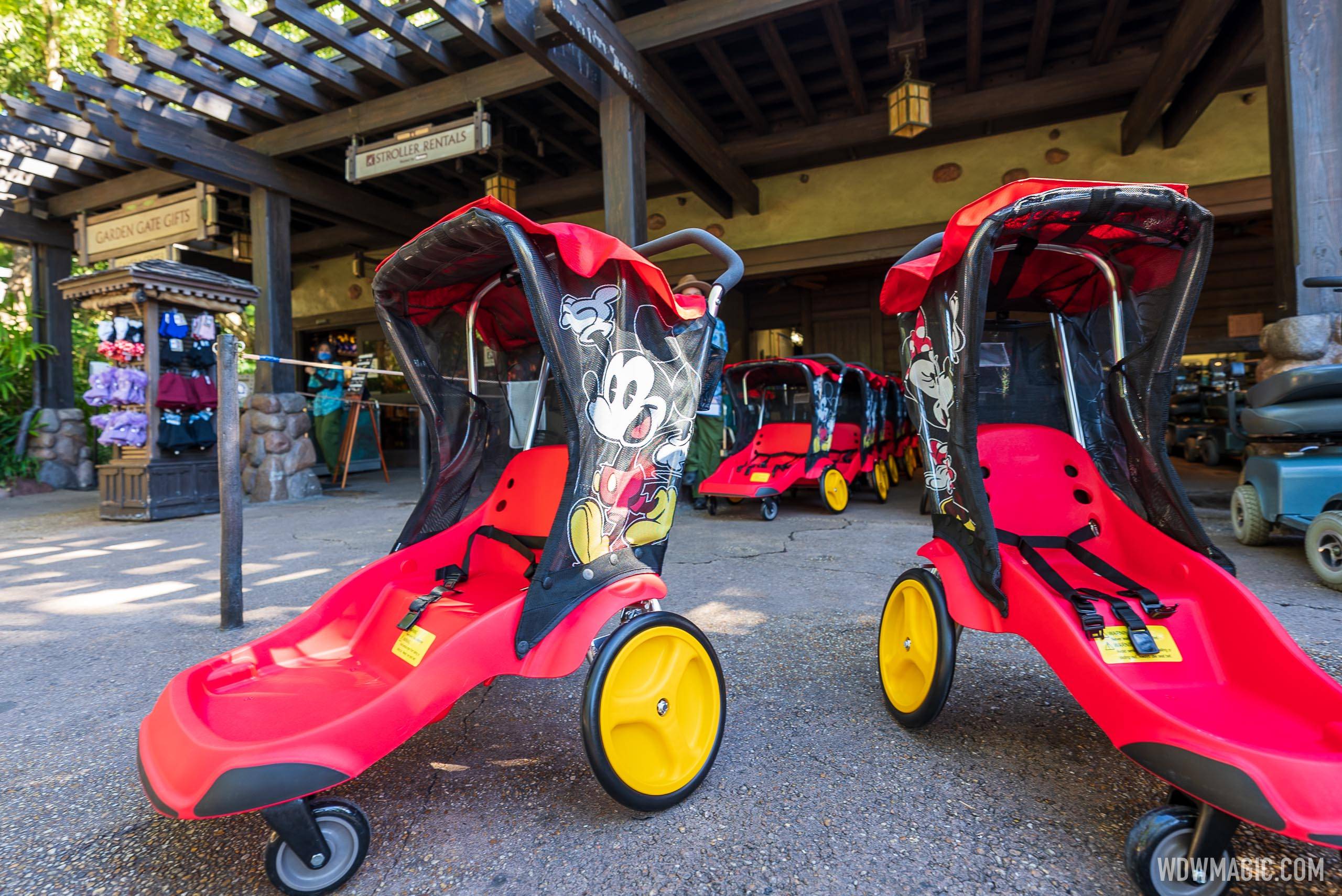 Mickey Mouse and Minnie Mouse Disney World Strollers