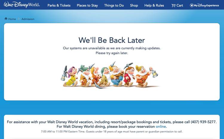 Disney website crashes as Annual Pass sales resume for Walt Disney World