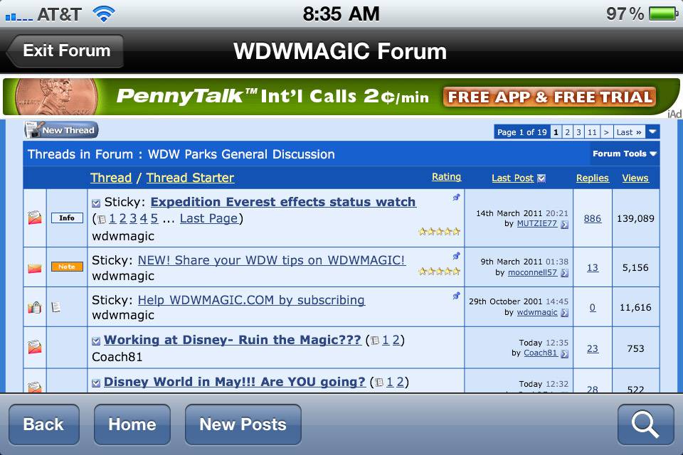 Updated version of the WDWMAGIC iPhone/iPod Touch App now available in the App Store - FREE