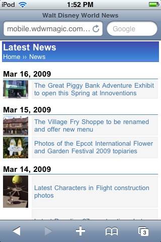WDWMAGIC Mobile edition for iPhone and Windows Mobile