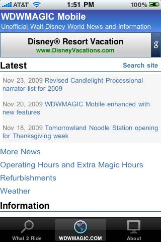 New WDWMAGIC 'What 2 Ride' iPhone and iPod app available now for FREE on iTunes