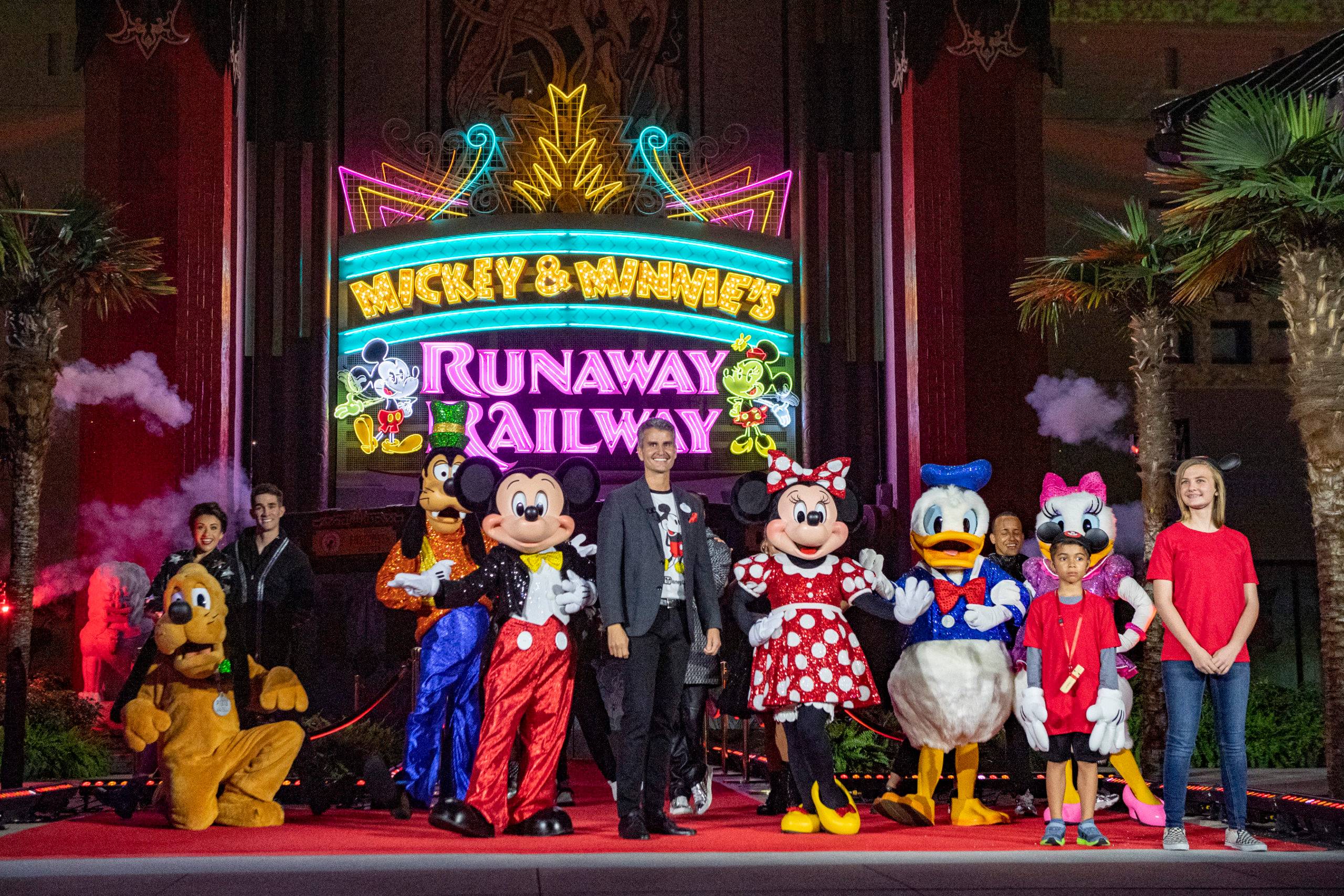 Josh D'Amaro at the recent opening of Mickey and Minnie's Runaway Railway