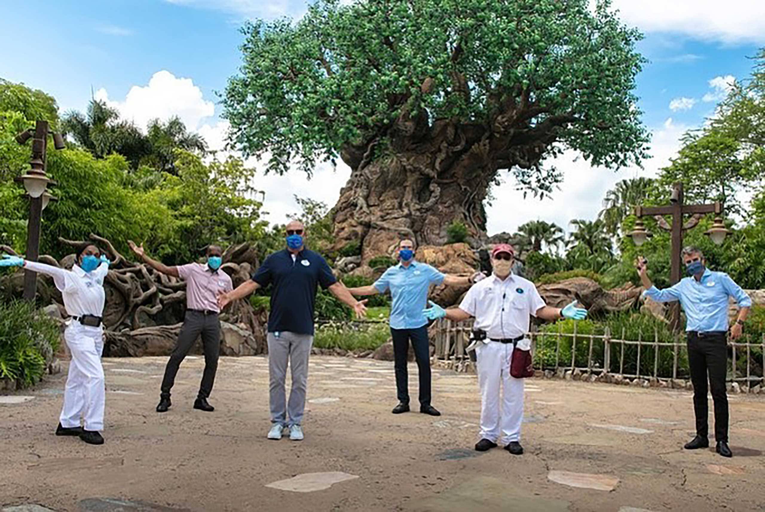 Walt Disney Co. executives visit Walt Disney World to celebrate reopening