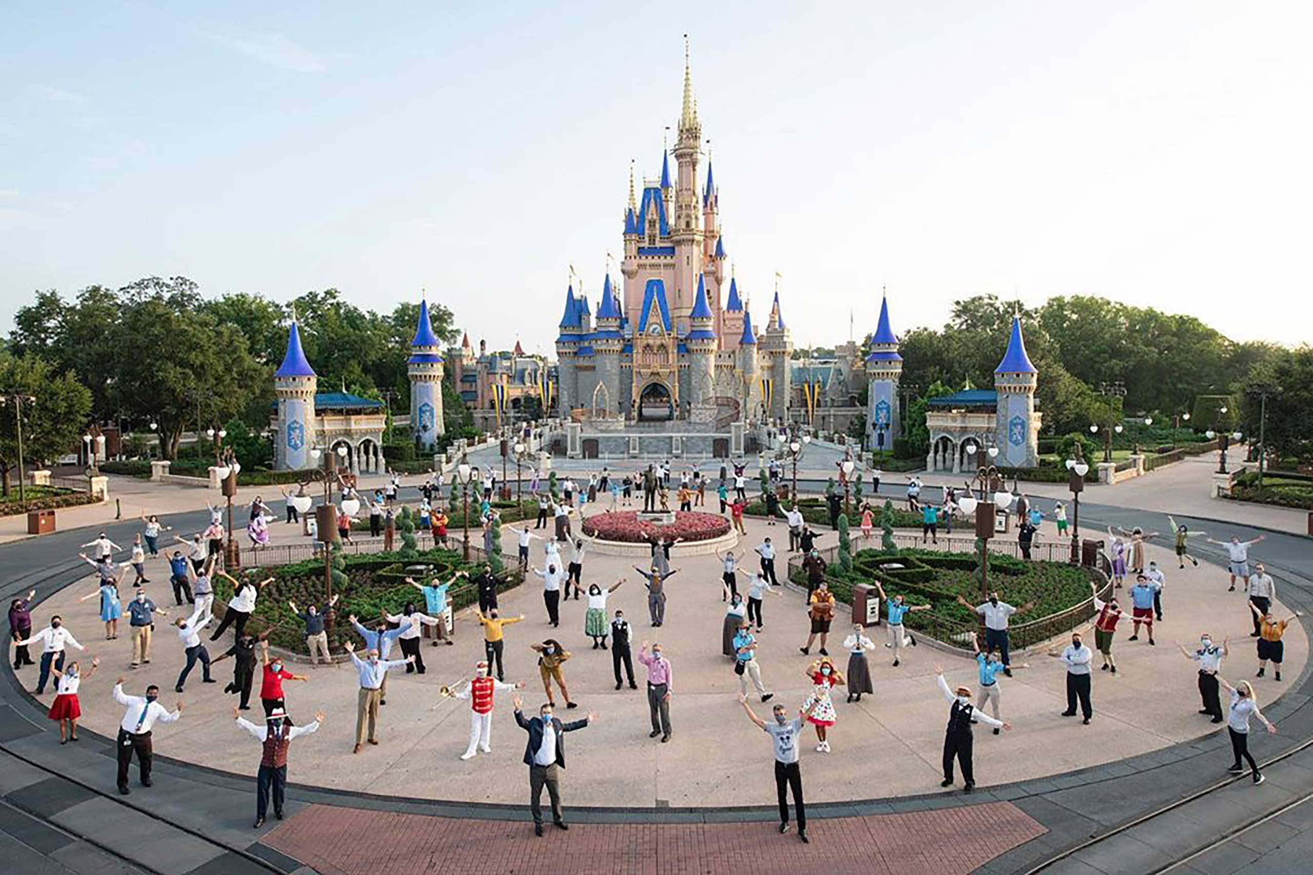 Disney executives at the reopening of Walt Disney World