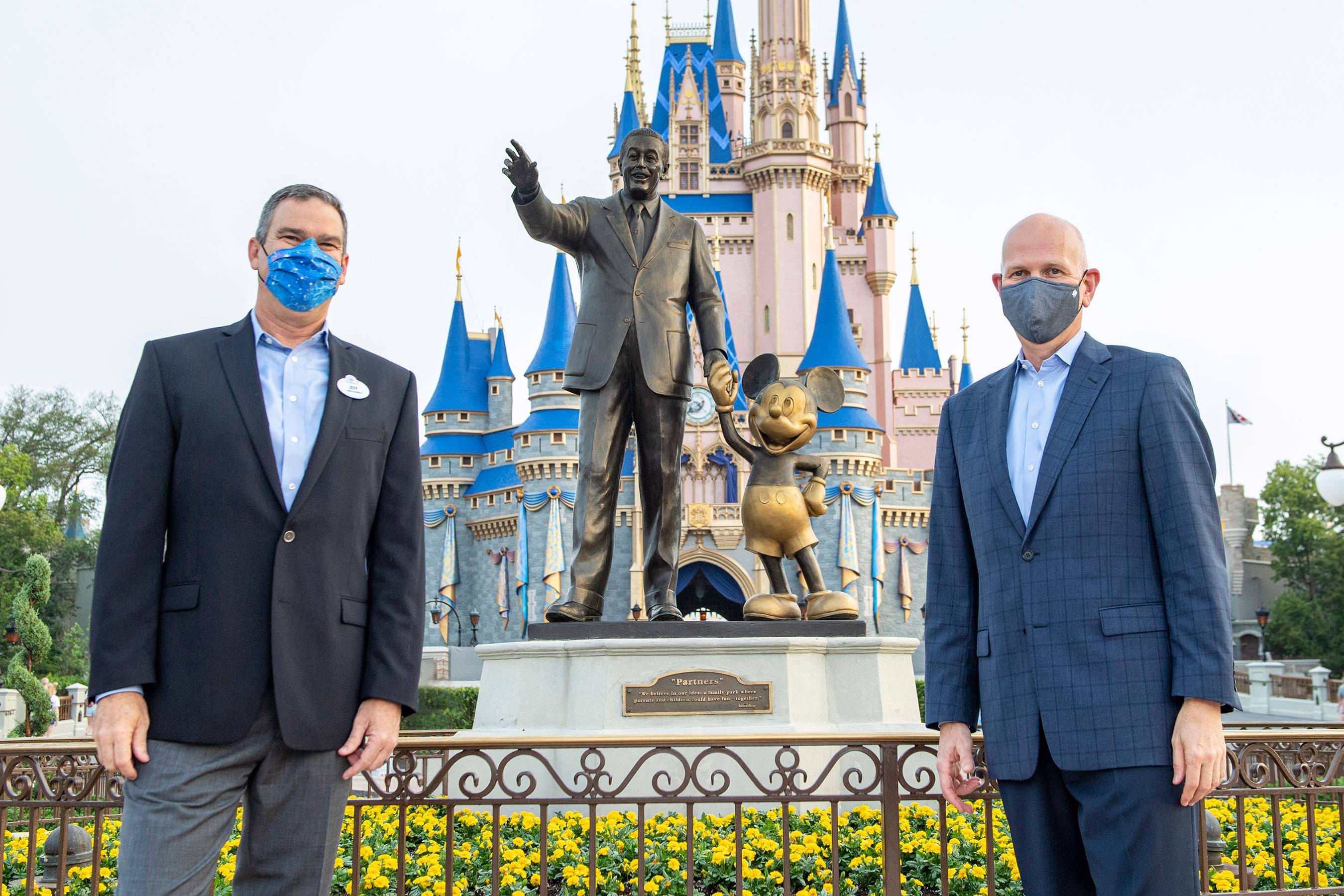 Walt Disney World President Jeff Vahle and AdventHealth CEO Terry Shaw
