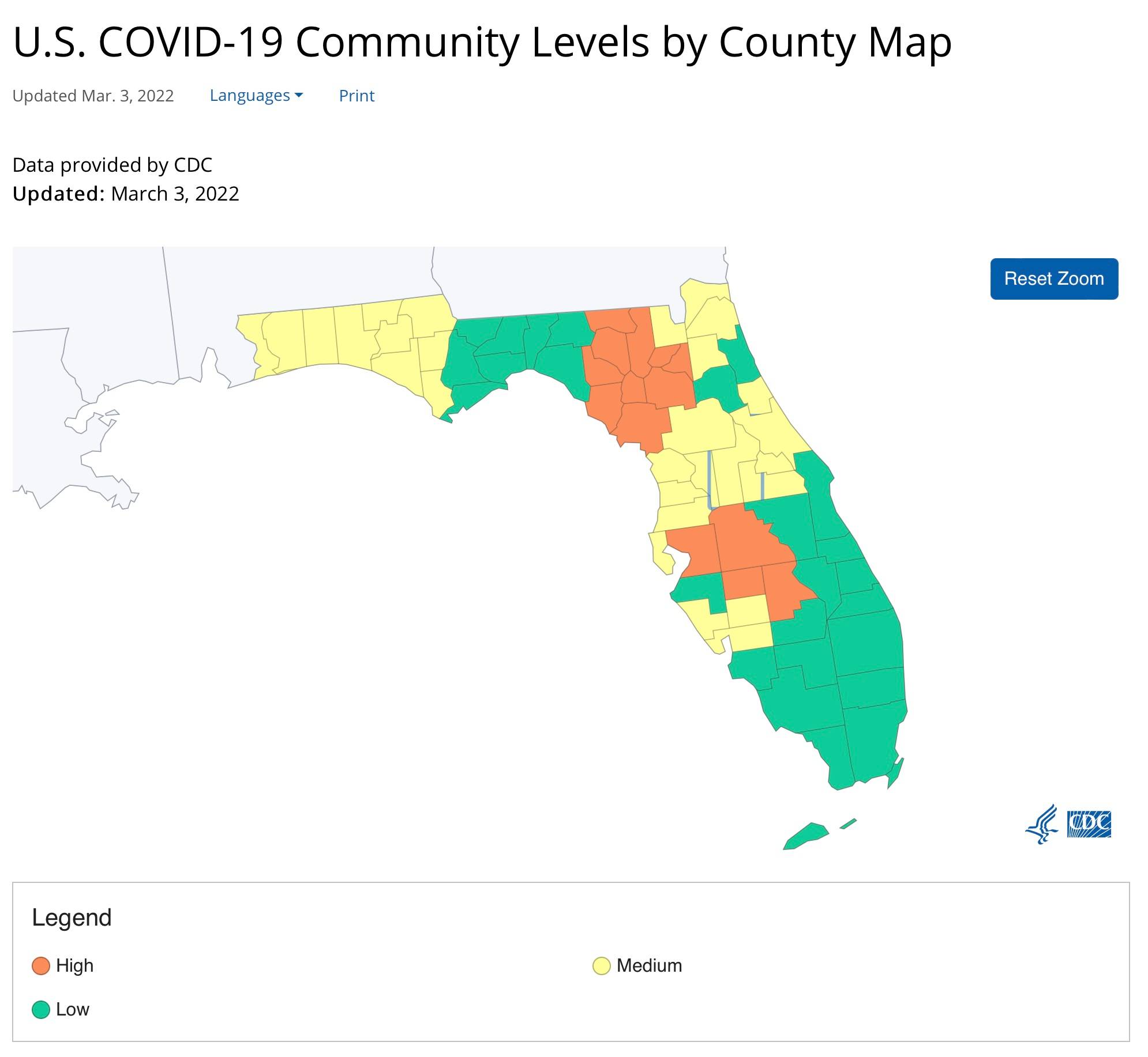 Disney World County Map Orange County, Home To Walt Disney World, Drops To Covid-19 Community Level  'Medium'