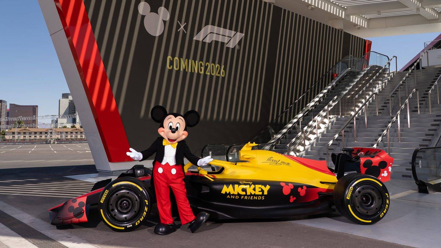 Mickey Mouse Brings Fantasmic! to Bellagio Fountains in Disney and F1 Las Vegas Show
