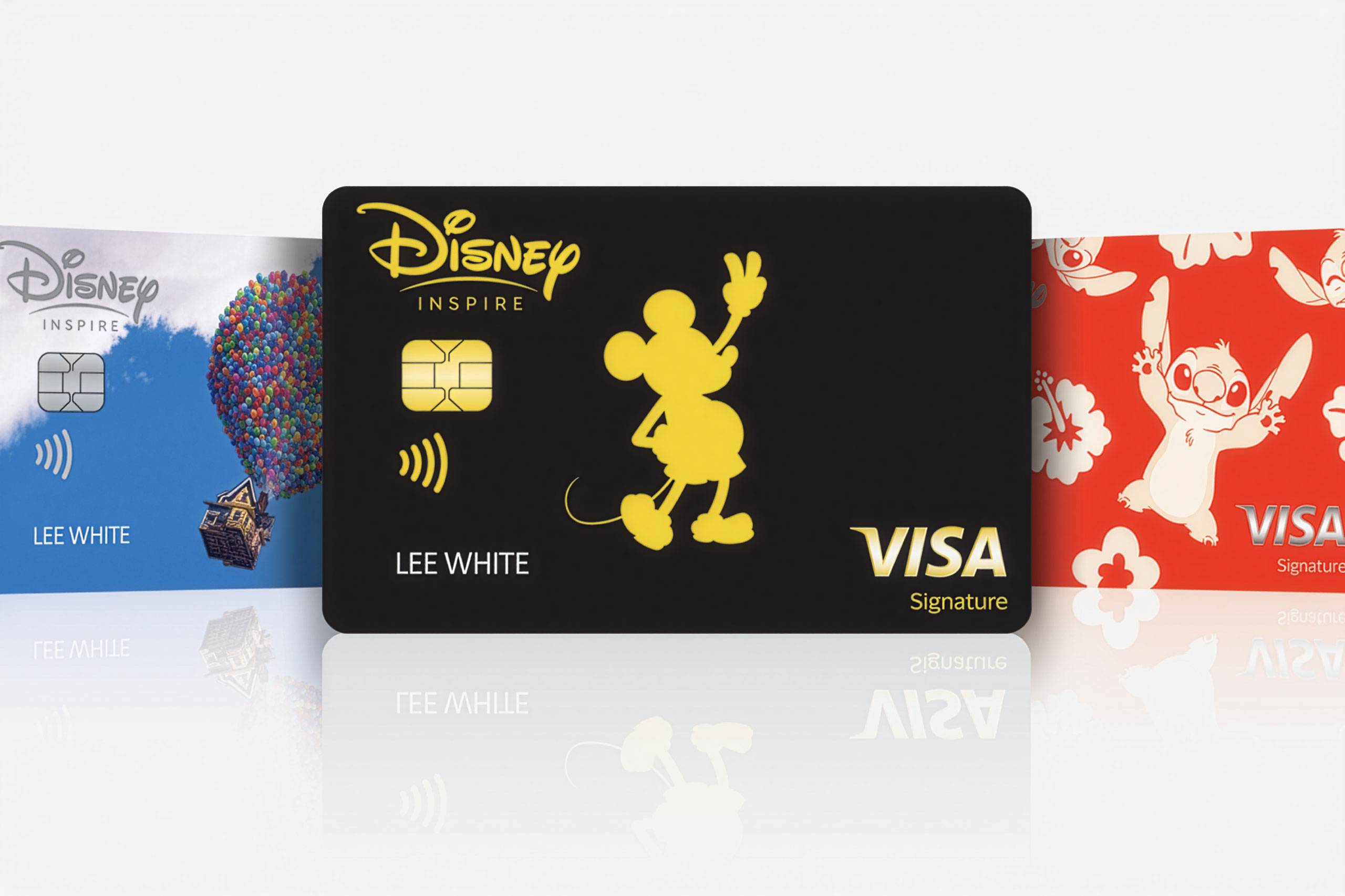 Disney Inspire Visa Card Designs Featuring Mickey Mouse and Stitch