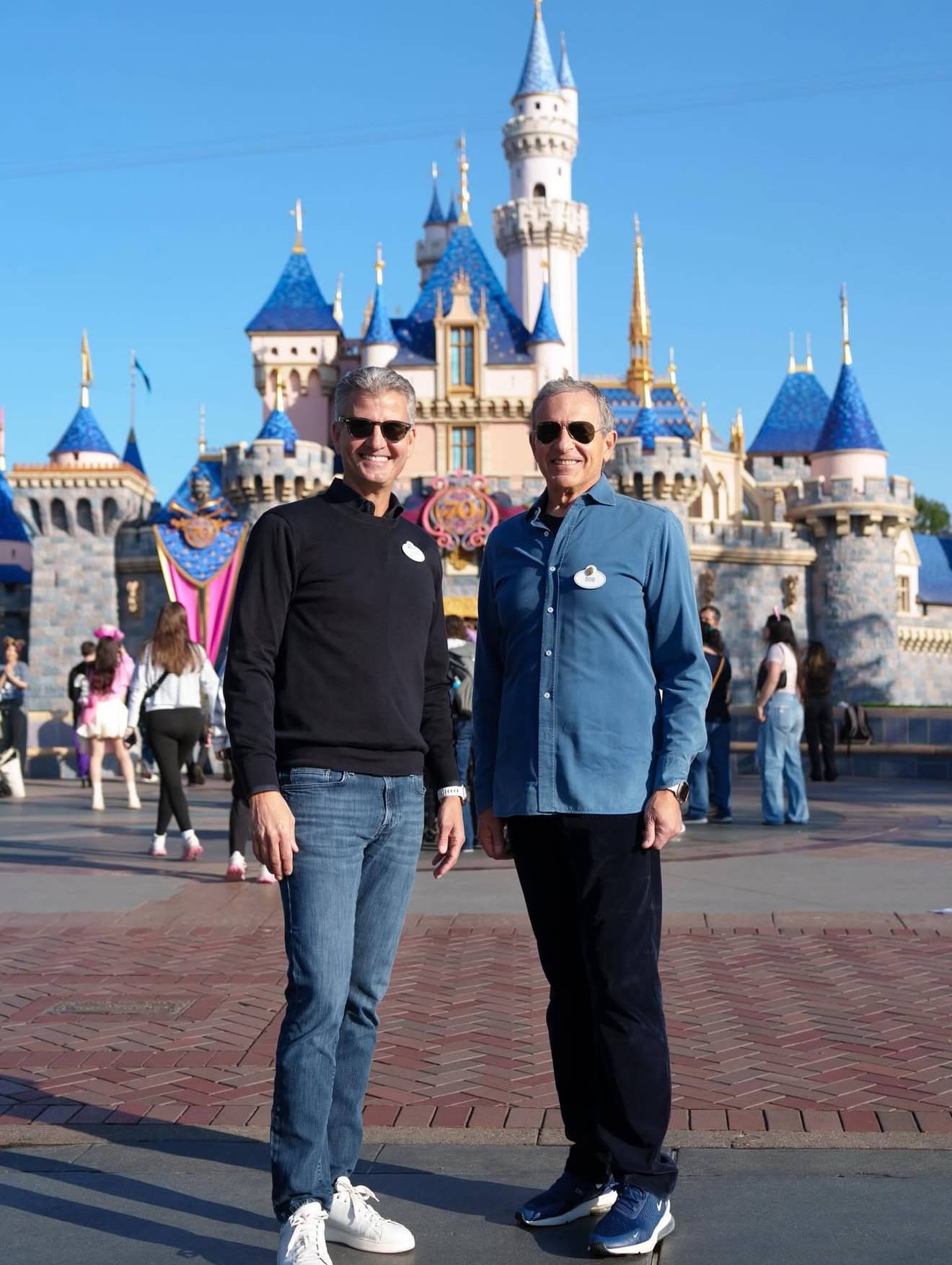 Disney's Outgoing and Incoming CEOs Spotted at Disneyland This Morning