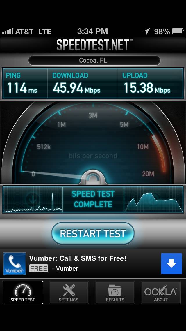 iPhone 5 on AT&T LTE at Epcot