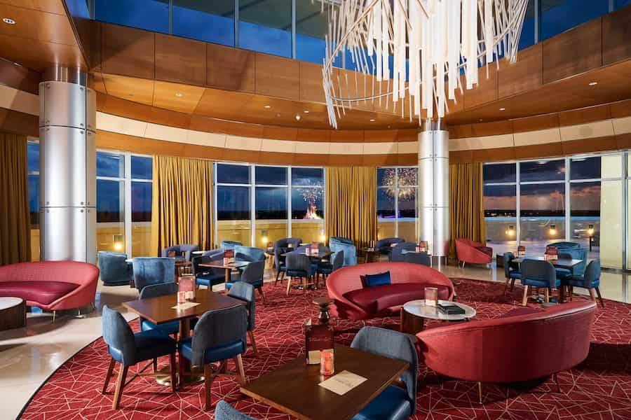 Look inside the new Top of the World Lounge atop Bay Lake Tower at Disney's Contemporary Resort