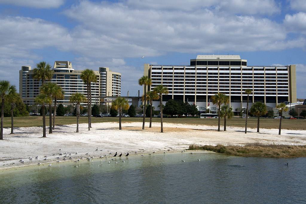 Near completed Bay Lake Tower exterior photos
