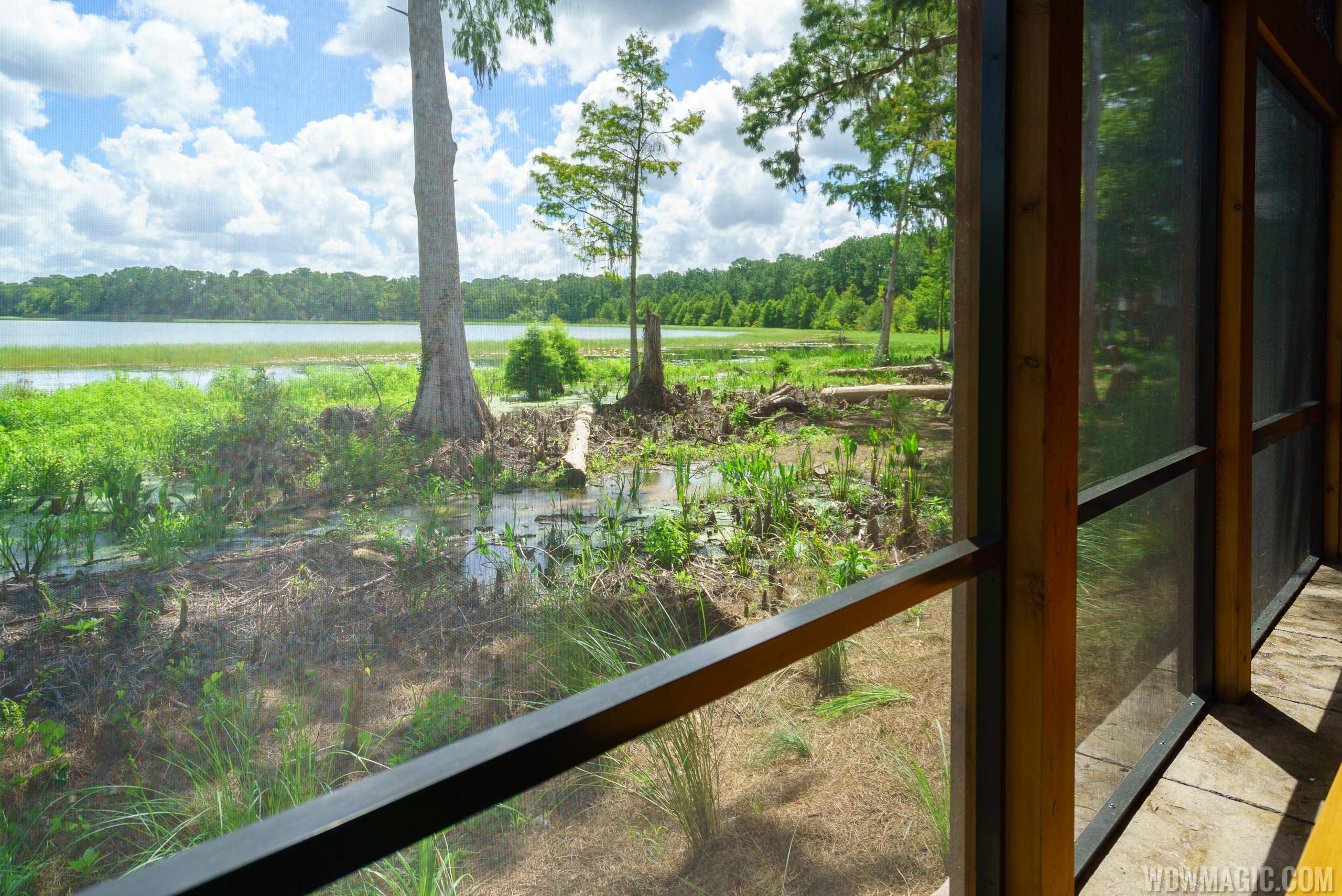 Copper Creek Villas and Cabins at Disney's Wilderness Lodge - View onto Bay Lake from the Cabin Hot Tub