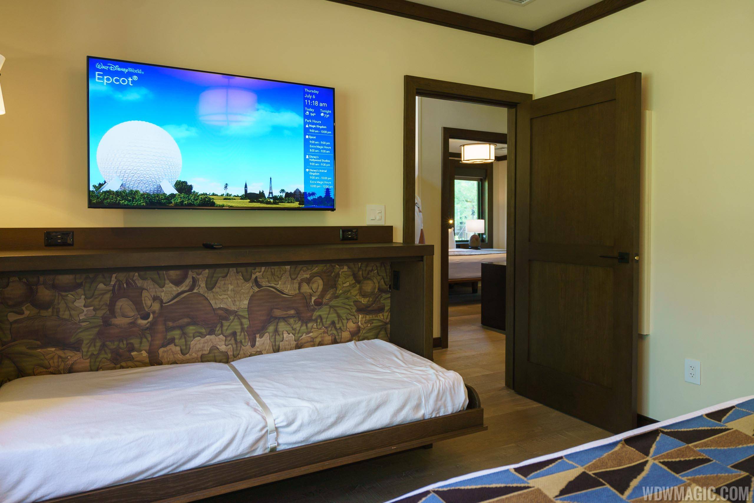 Copper Creek Villas and Cabins at Disney's Wilderness Lodge - Fold Down Bed in the Second Bedroom of the Cabin