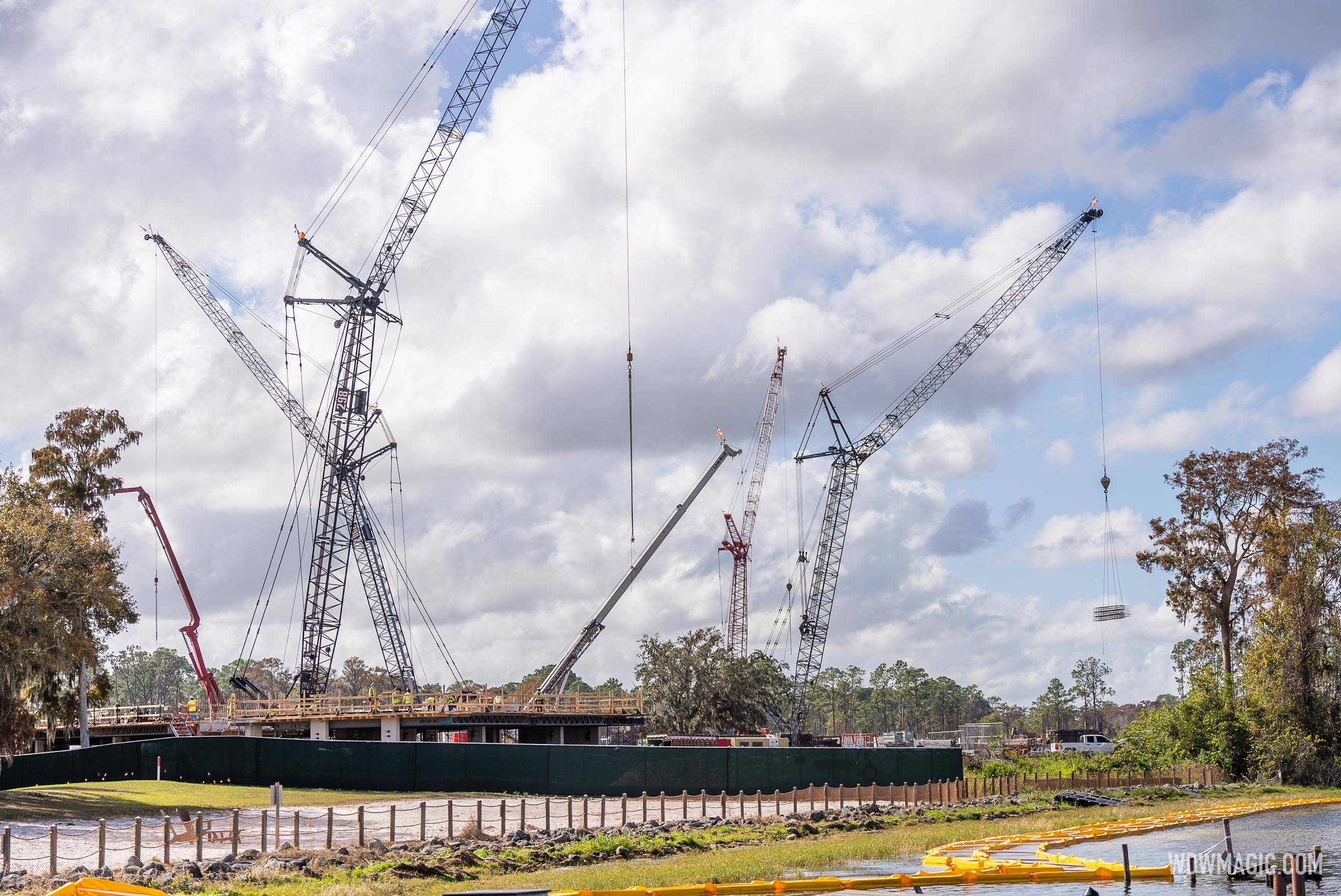 First Story Rises at Disney Lakeshore Lodge Resort Construction Site in Walt Disney World