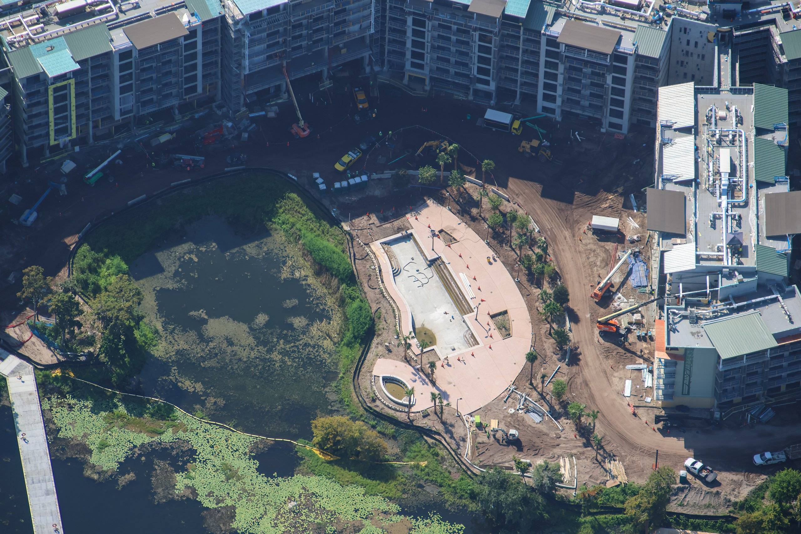 Disney's Lakeshore Lodge August 2026: Aerial Construction Photos