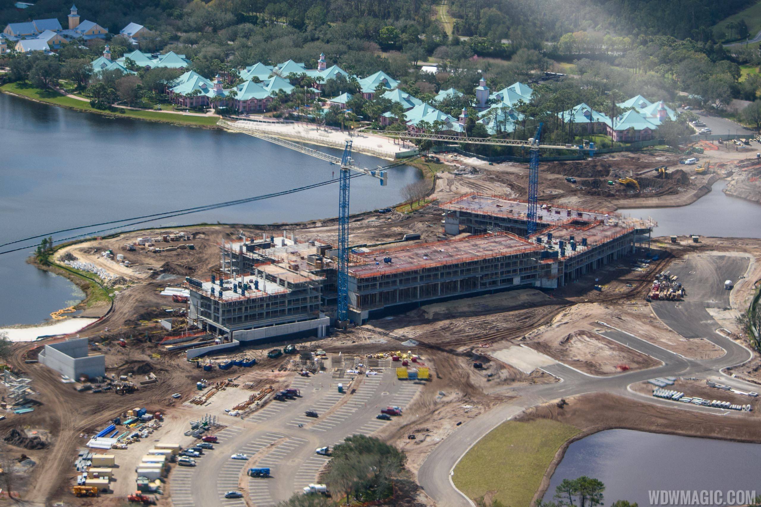 Disney Riviera construction from the air - February 2018