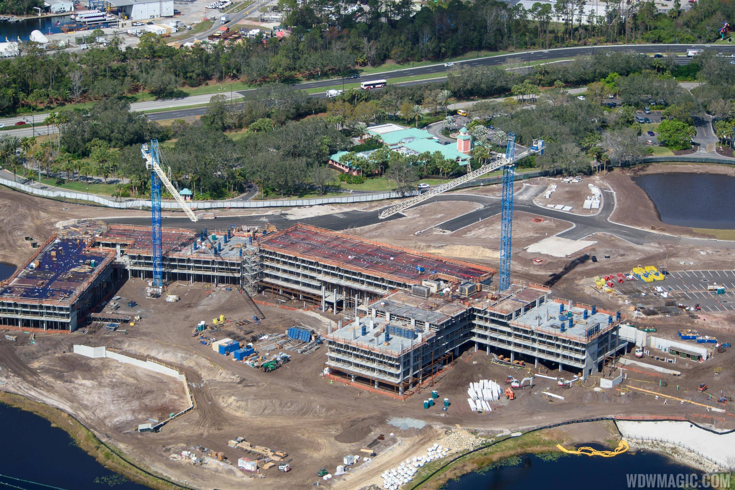 Disney Riviera construction from the air - February 2018
