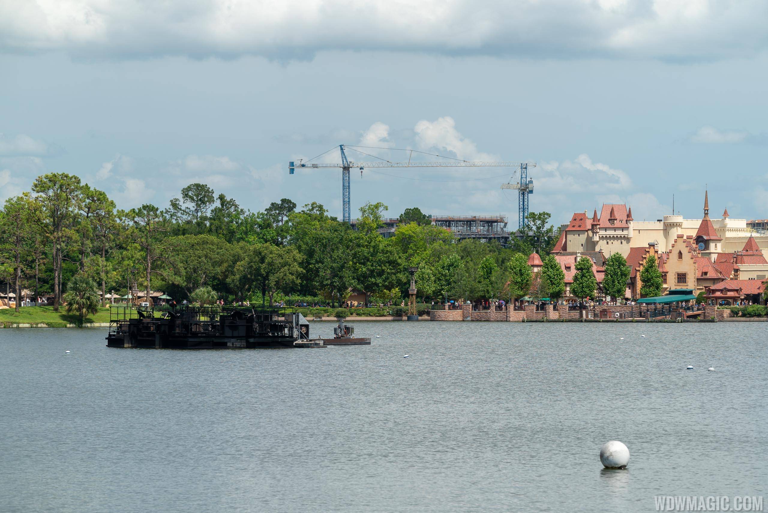 Disney Riviera construction from inside Epcot
