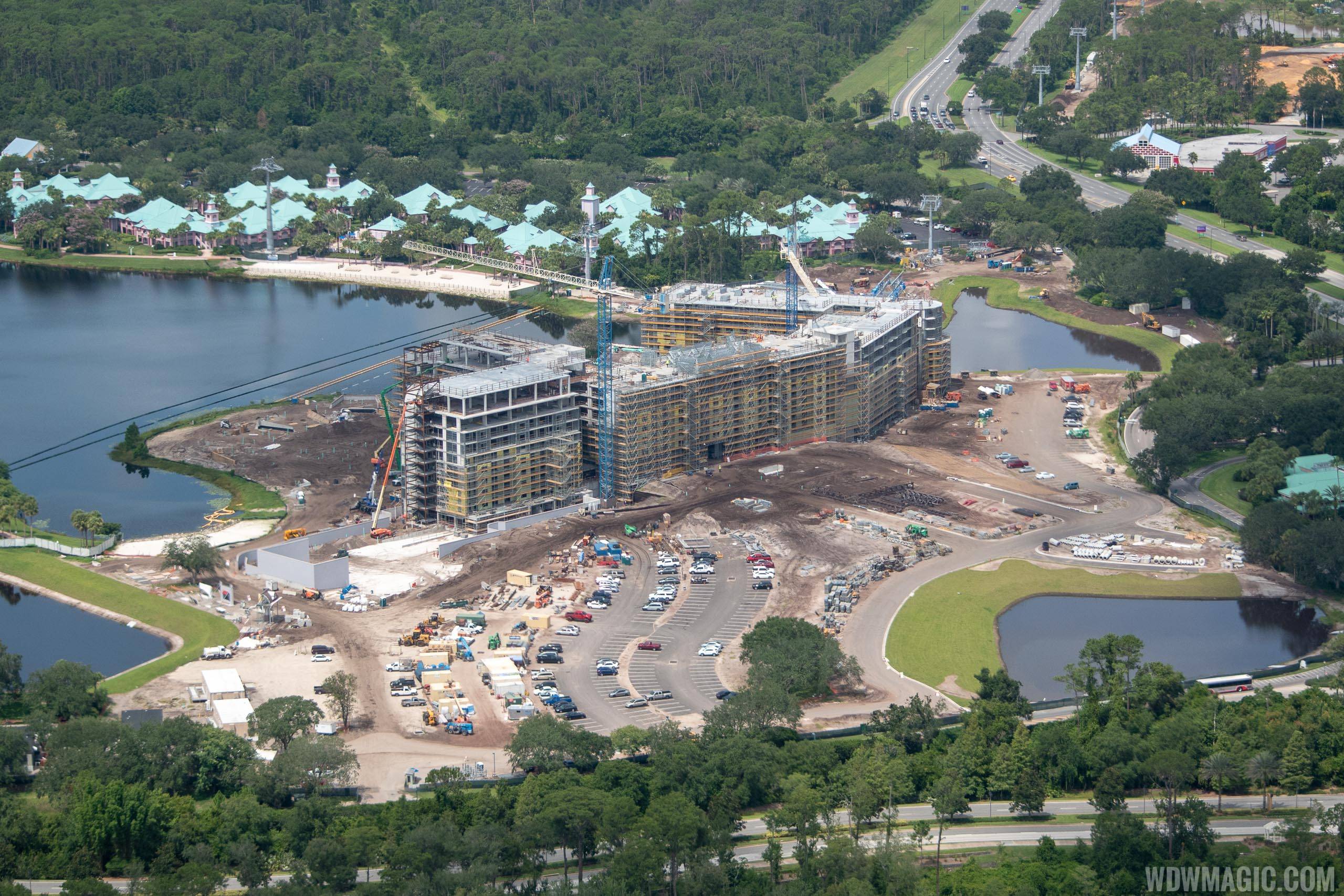 Disney Riviera construction from the air - July 2018