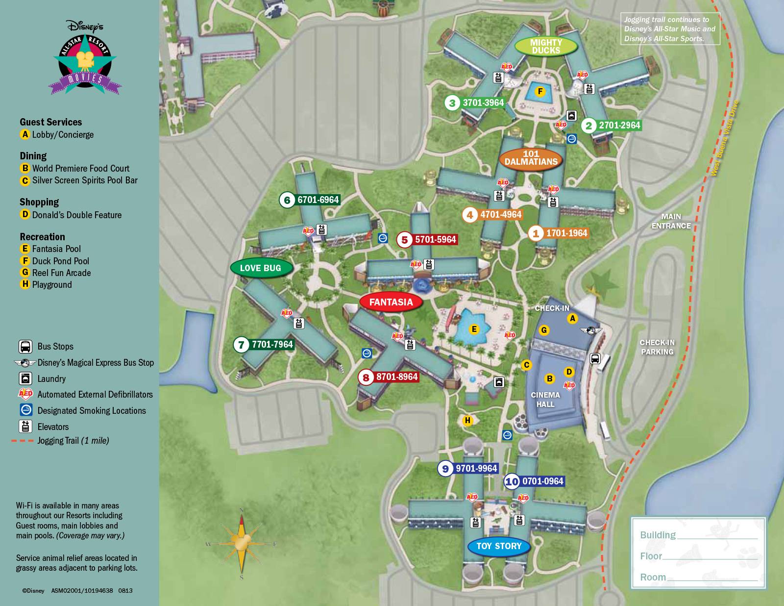 2013 All Star Movies Resort guide map