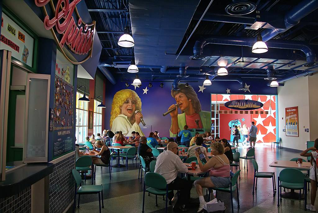 All Star Music Resort - Melody Hall lobby and food court