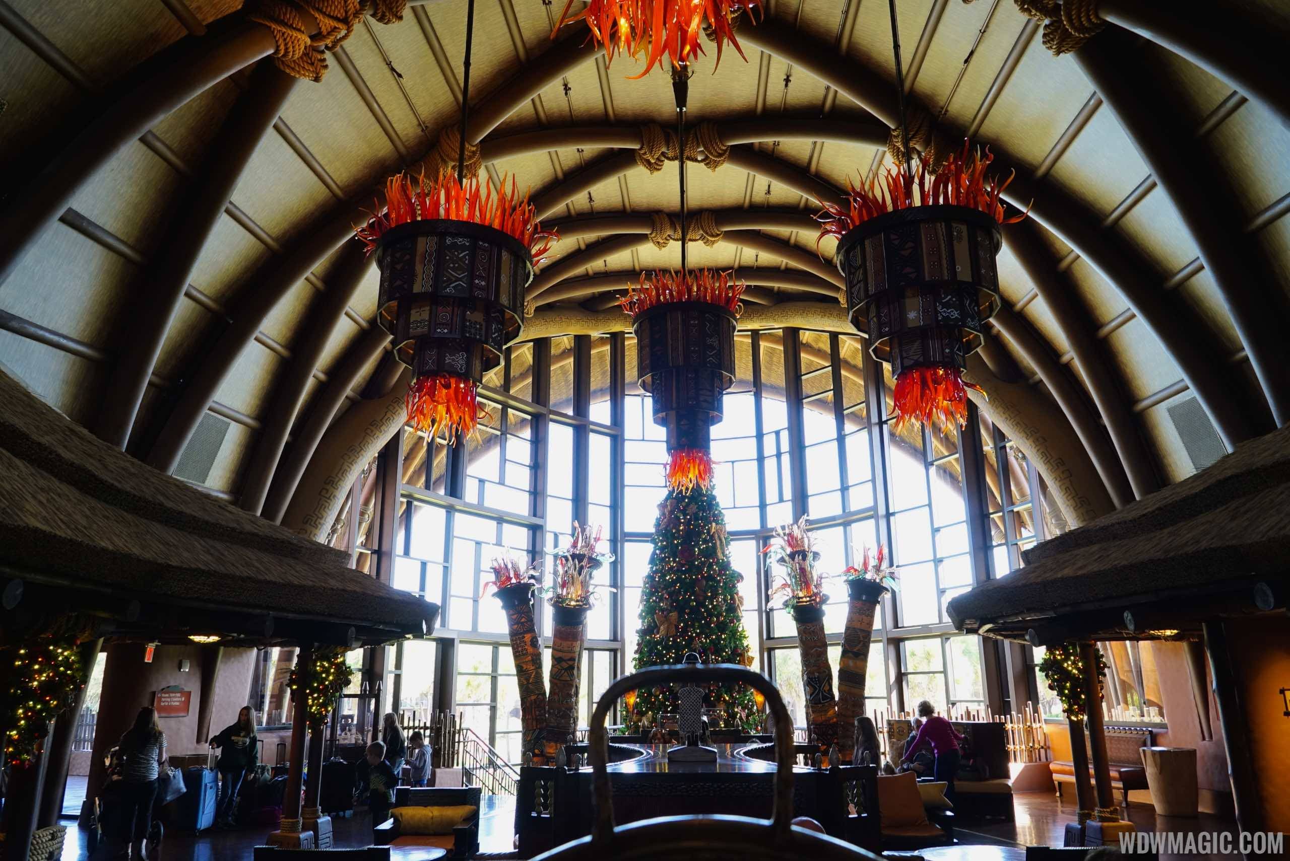 Disney's Animal Kingdom Lodge Kidani Village holiday decor 2014