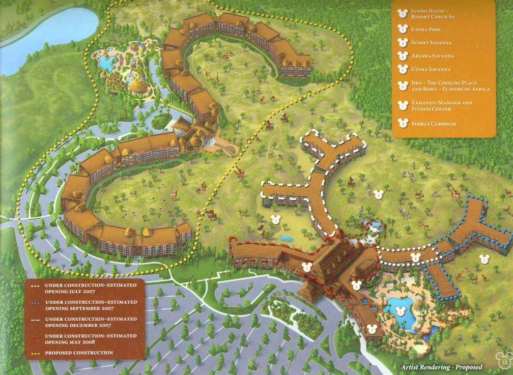 Disney Animal Kingdom Villas pre-opening map