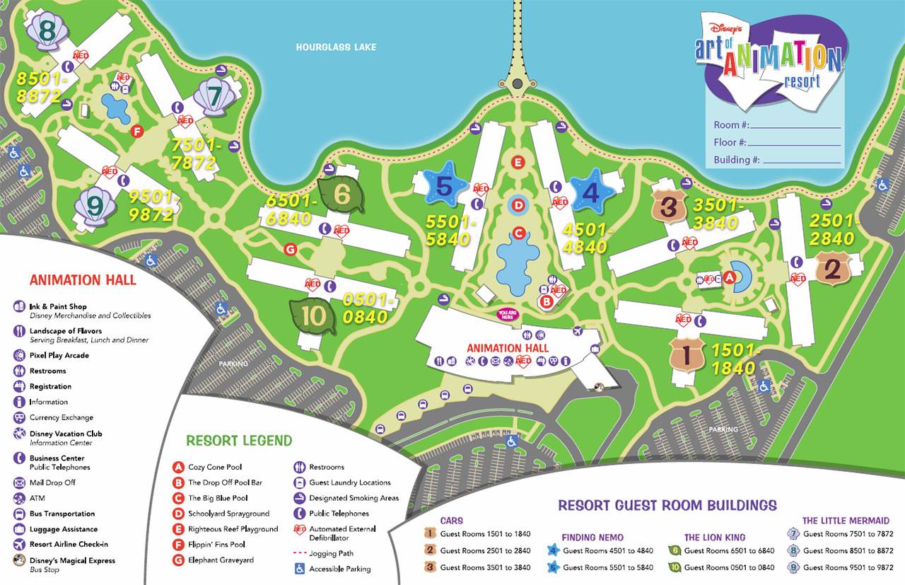 Disney's Art of Animation Resort map