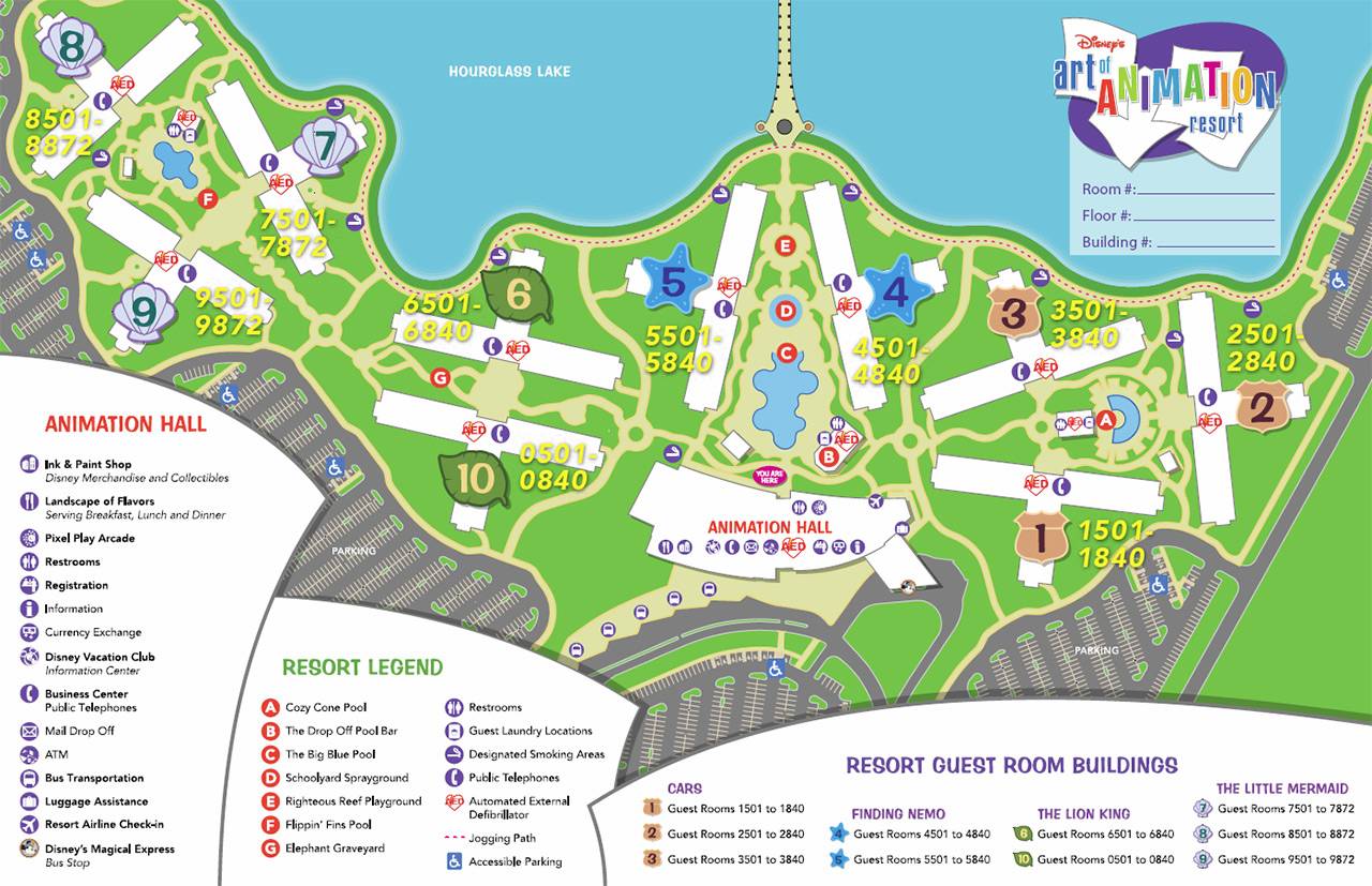 Disney’s Art of Animation Resort map