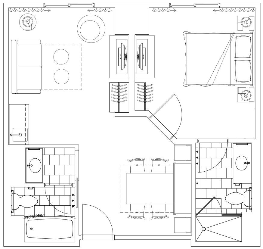 Family suite floor plan