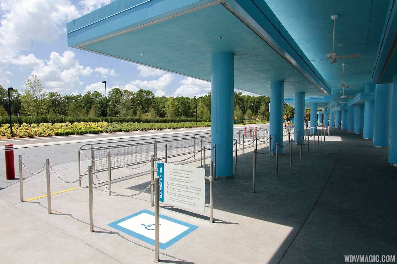 Each bus stop has a dedicated wheelchair line