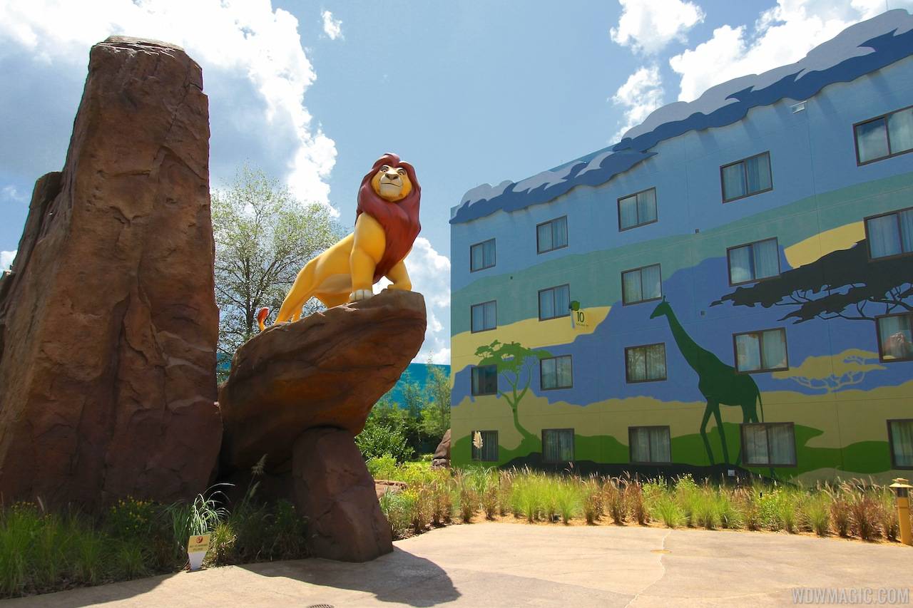 Mufasa in the Lion King section at Disney's Art of Animation Resort
