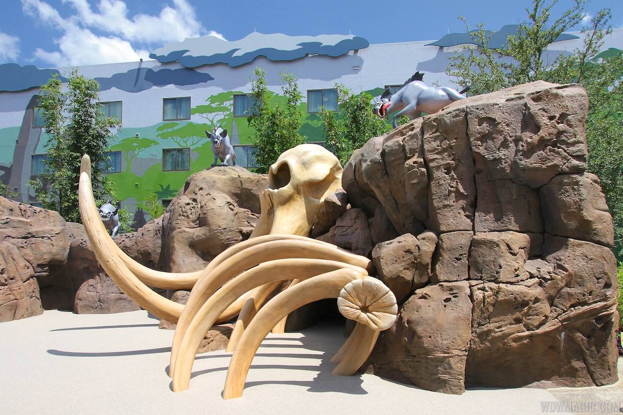 The Bone Yard playground in the Lion King section at Disney's Art of Animation Resort