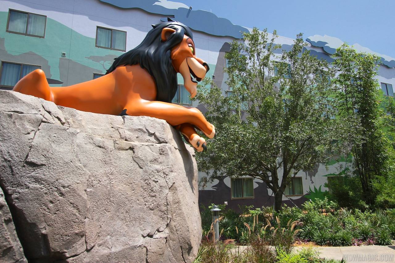 Scar in the Lion King section at Disney's Art of Animation Resort