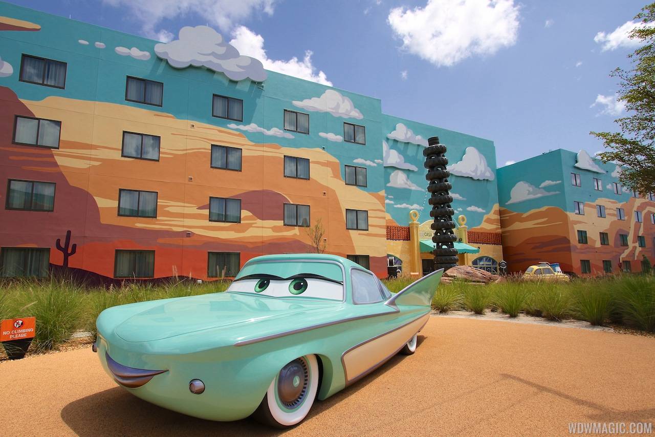 Flo in the Cars section of Disney's Art of Animation Resort