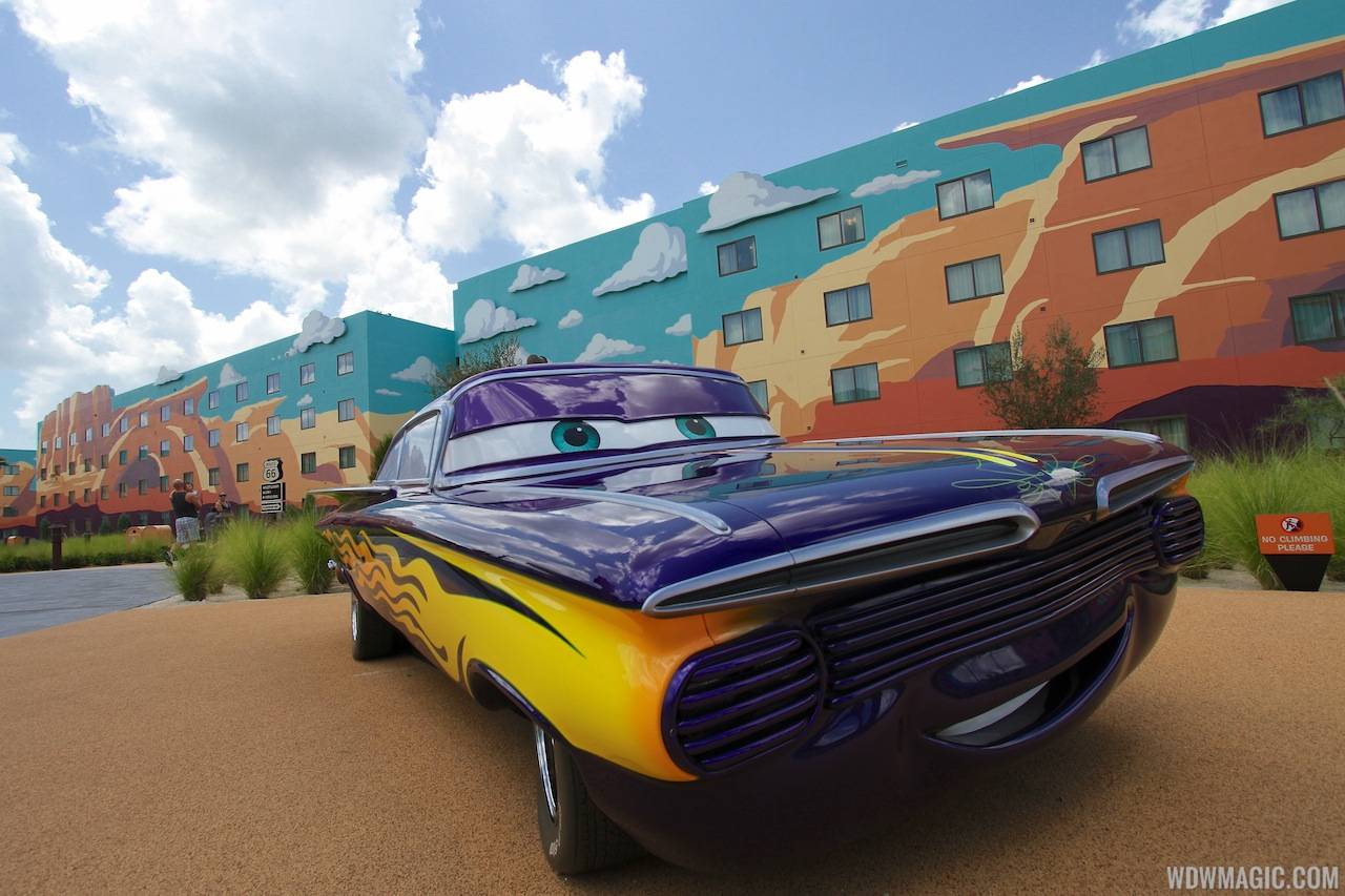 Romone in the Cars section of Disney's Art of Animation Resort