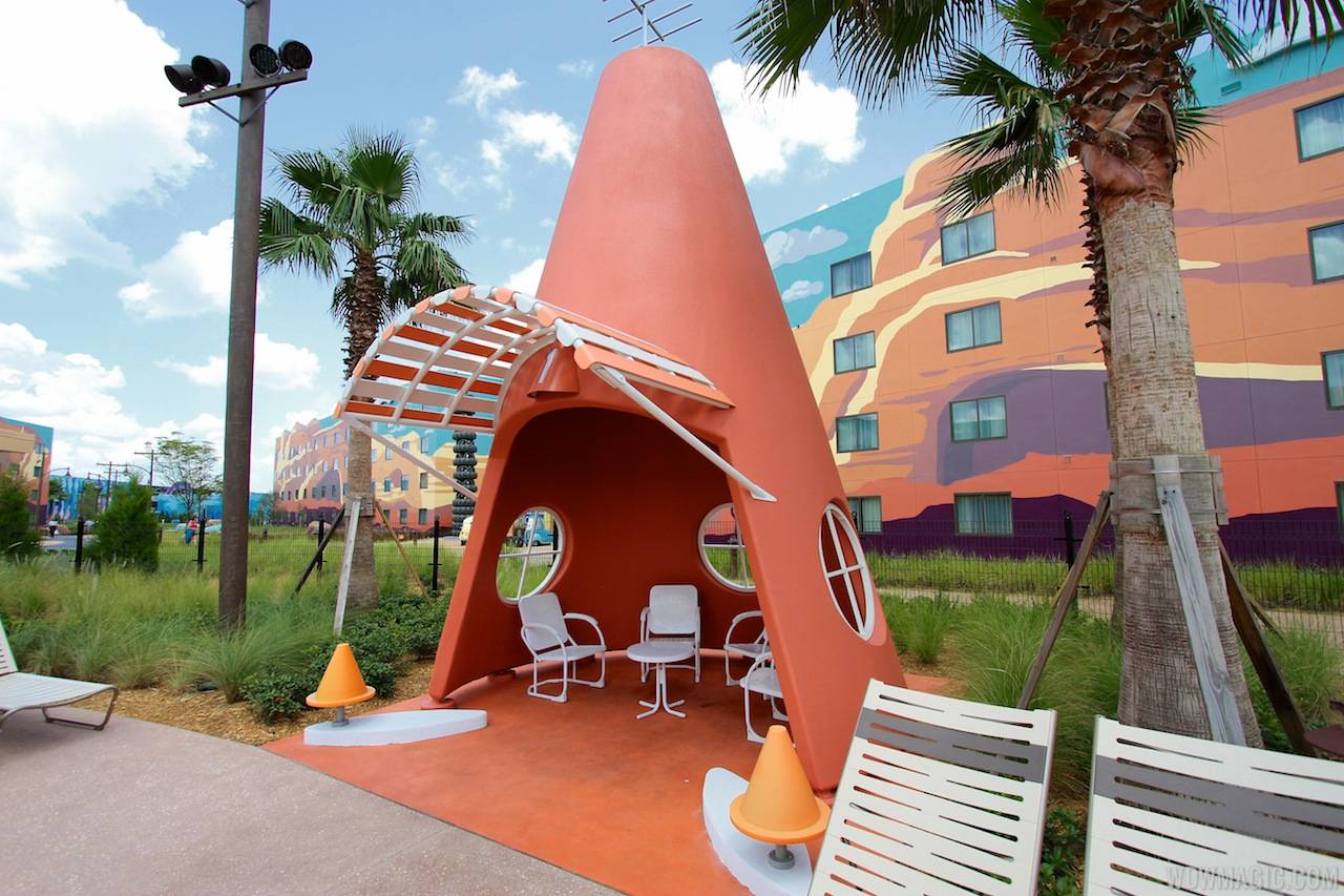 Cozy Cone Pool area in the Cars section at Disney's Art of Animation Resort