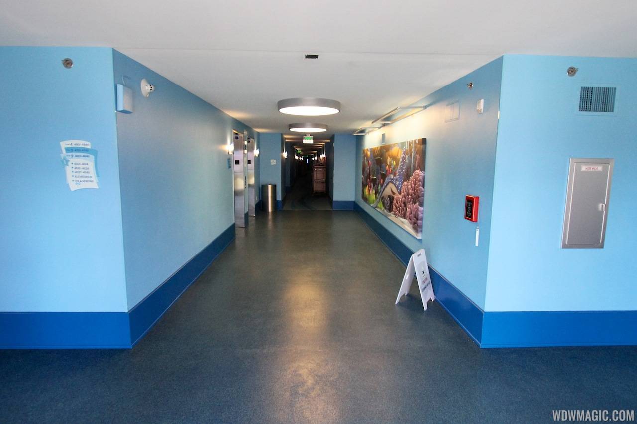 Hallway in the Finding Nemo section of Disney's Art of Animation Resort