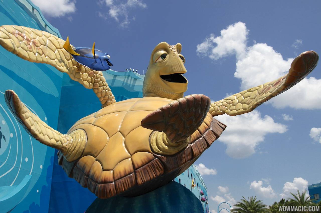 Crush in the Finding Nemo section of Disney's Art of Animation Resort
