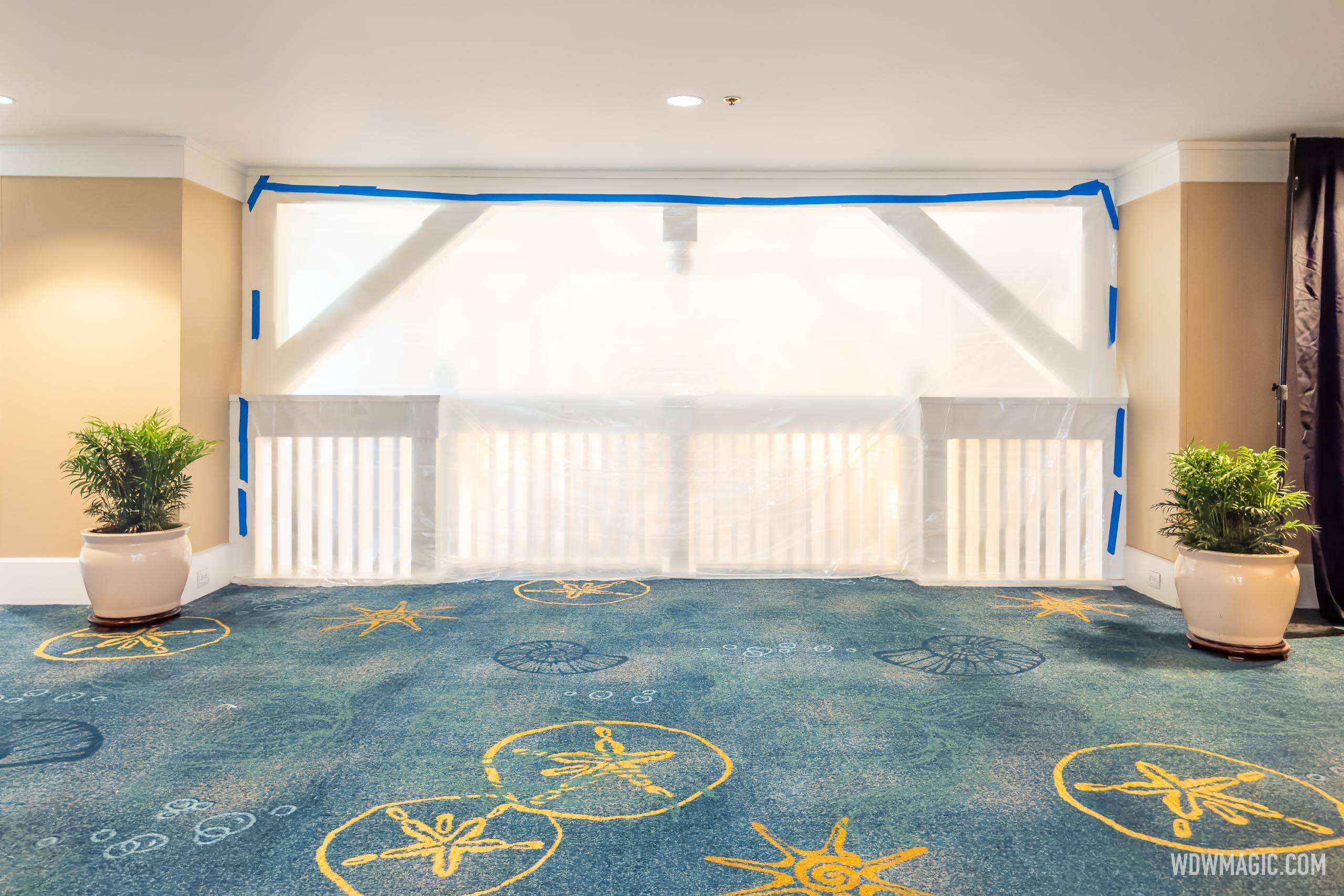 Disney's Beach Club Resort lobby refurbishment - June 19 2023