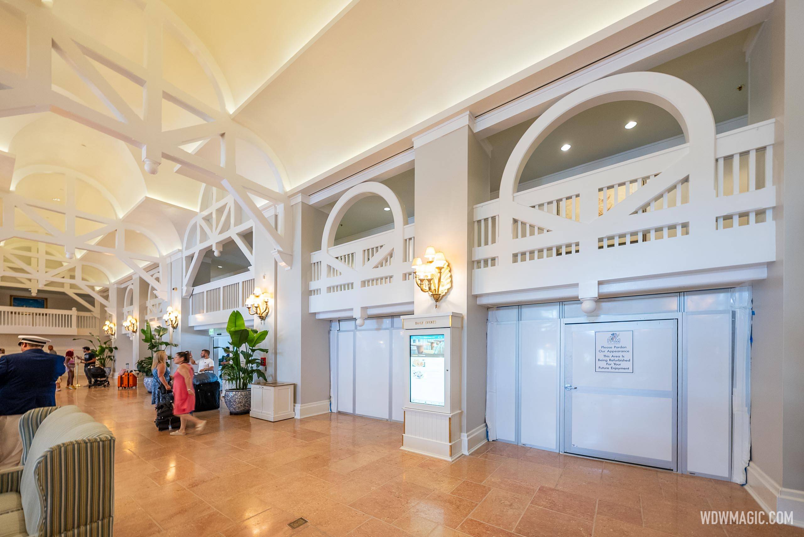 Disney's Beach Club Resort lobby refurbishment - August 9 2023