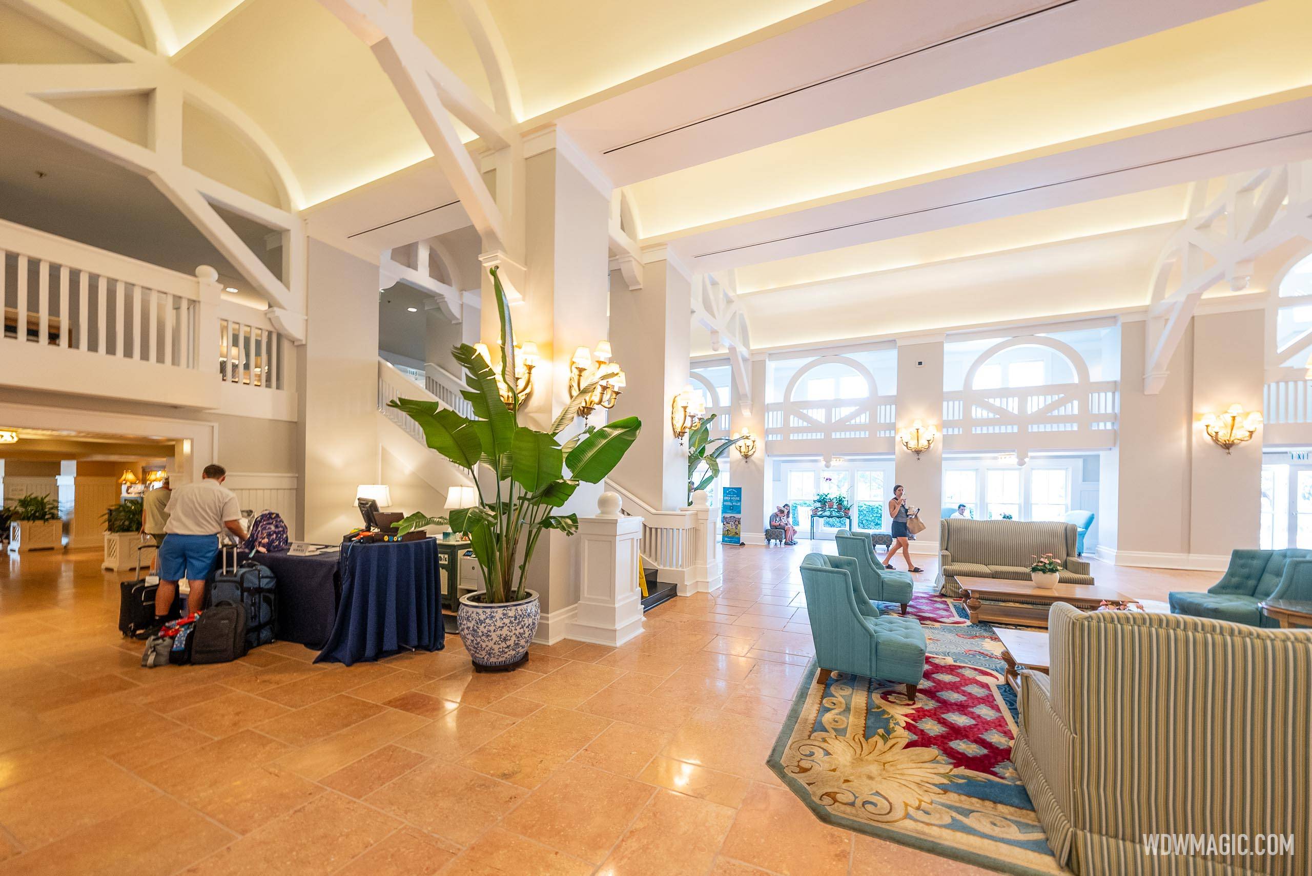 Disney's Beach Club Resort lobby refurbishment - August 9 2023