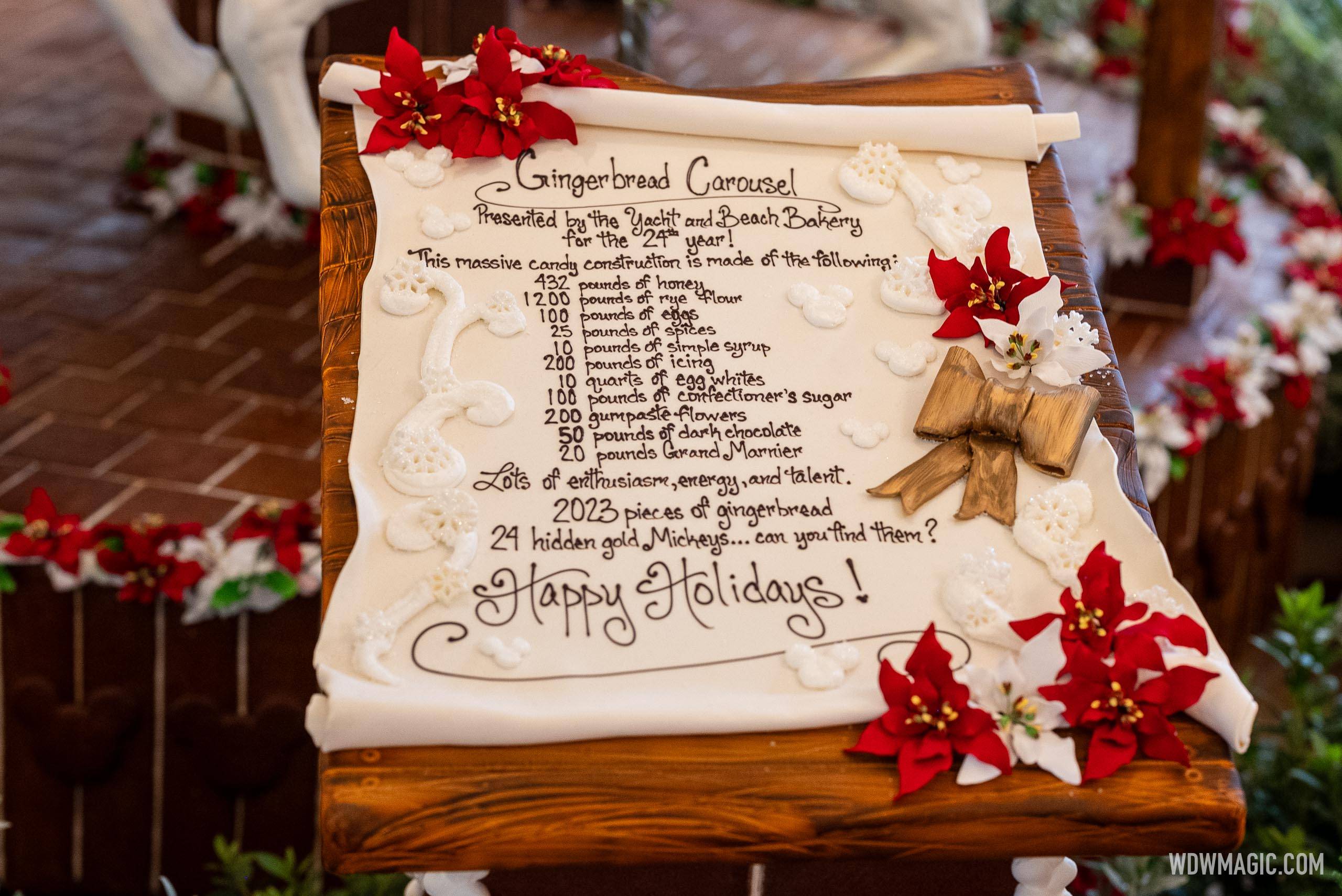 2024 Gingerbread Carousel at Disney's Beach Club Resort