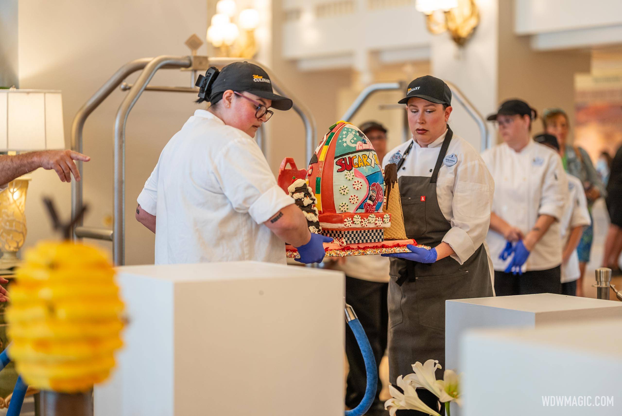 Installing Disney's Beach Club Resort Easter Egg display 2025