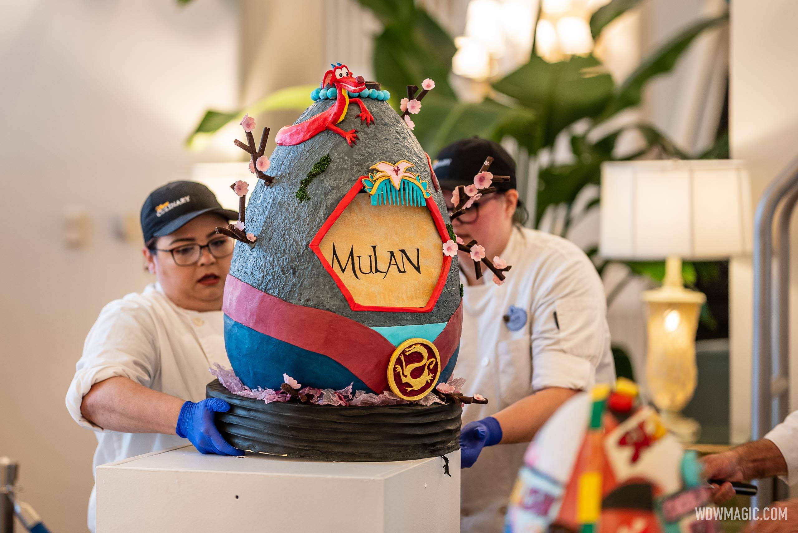 Installing Disney's Beach Club Resort Easter Egg display 2025