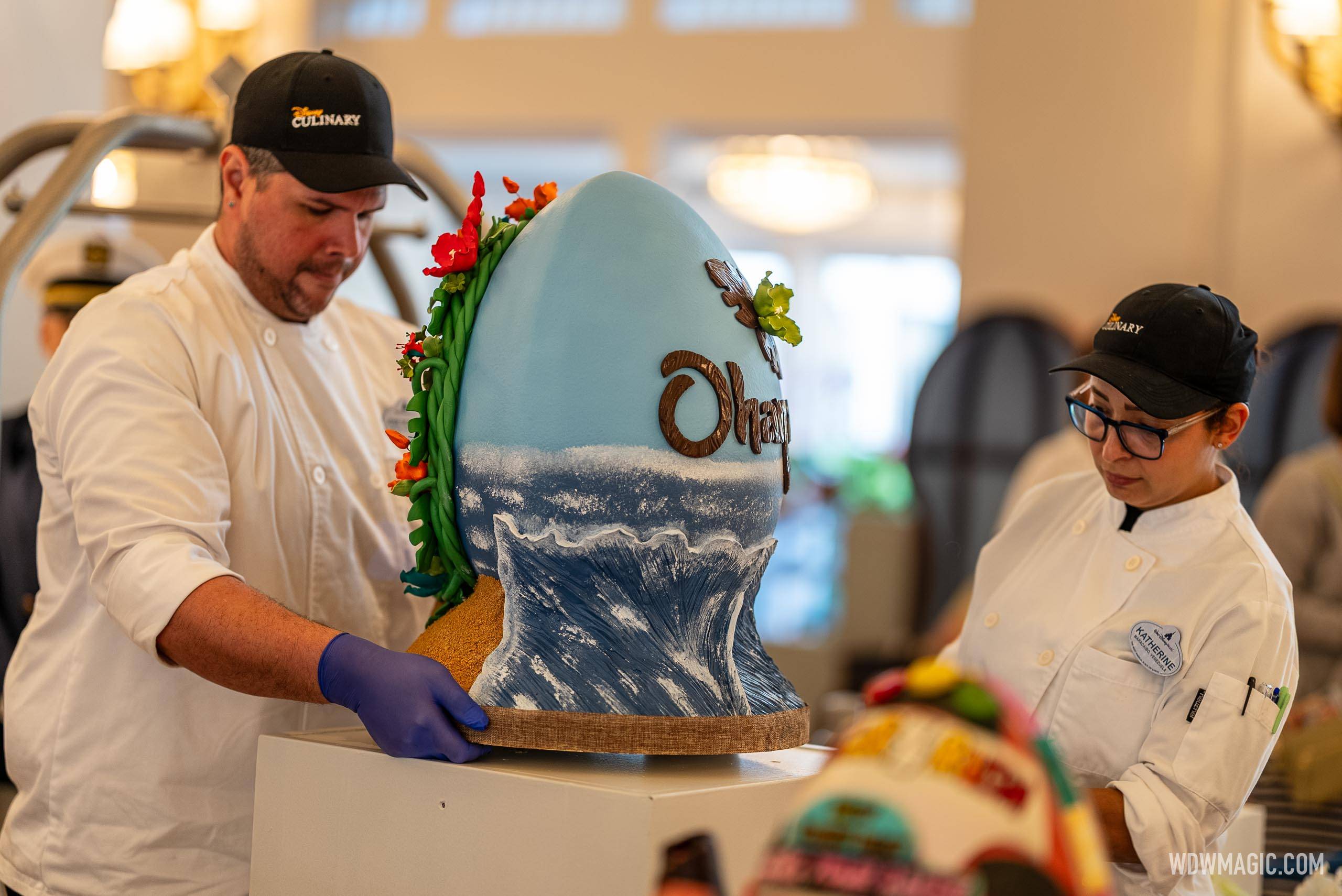 Installing Disney's Beach Club Resort Easter Egg display 2025