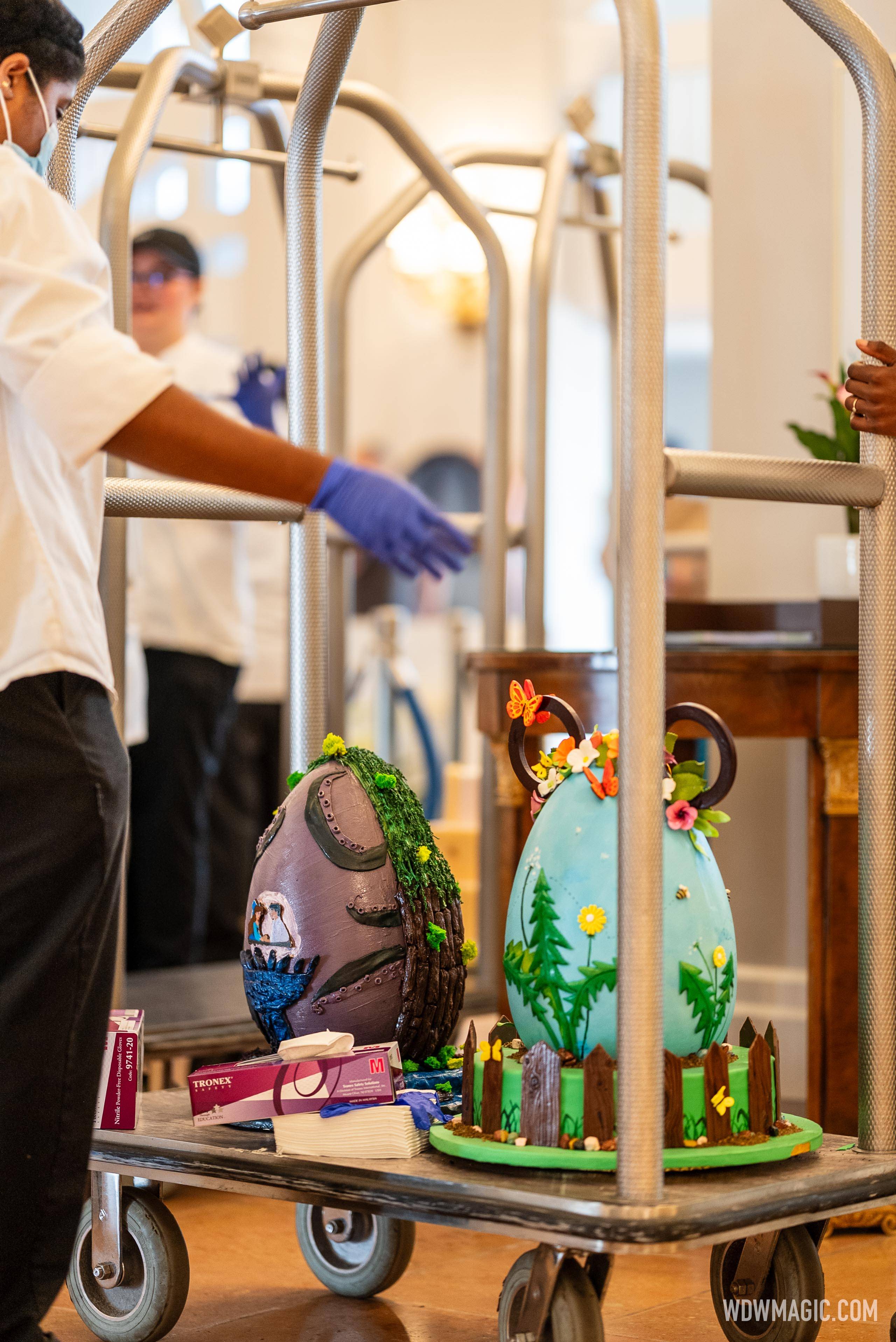Installing Disney's Beach Club Resort Easter Egg display 2025