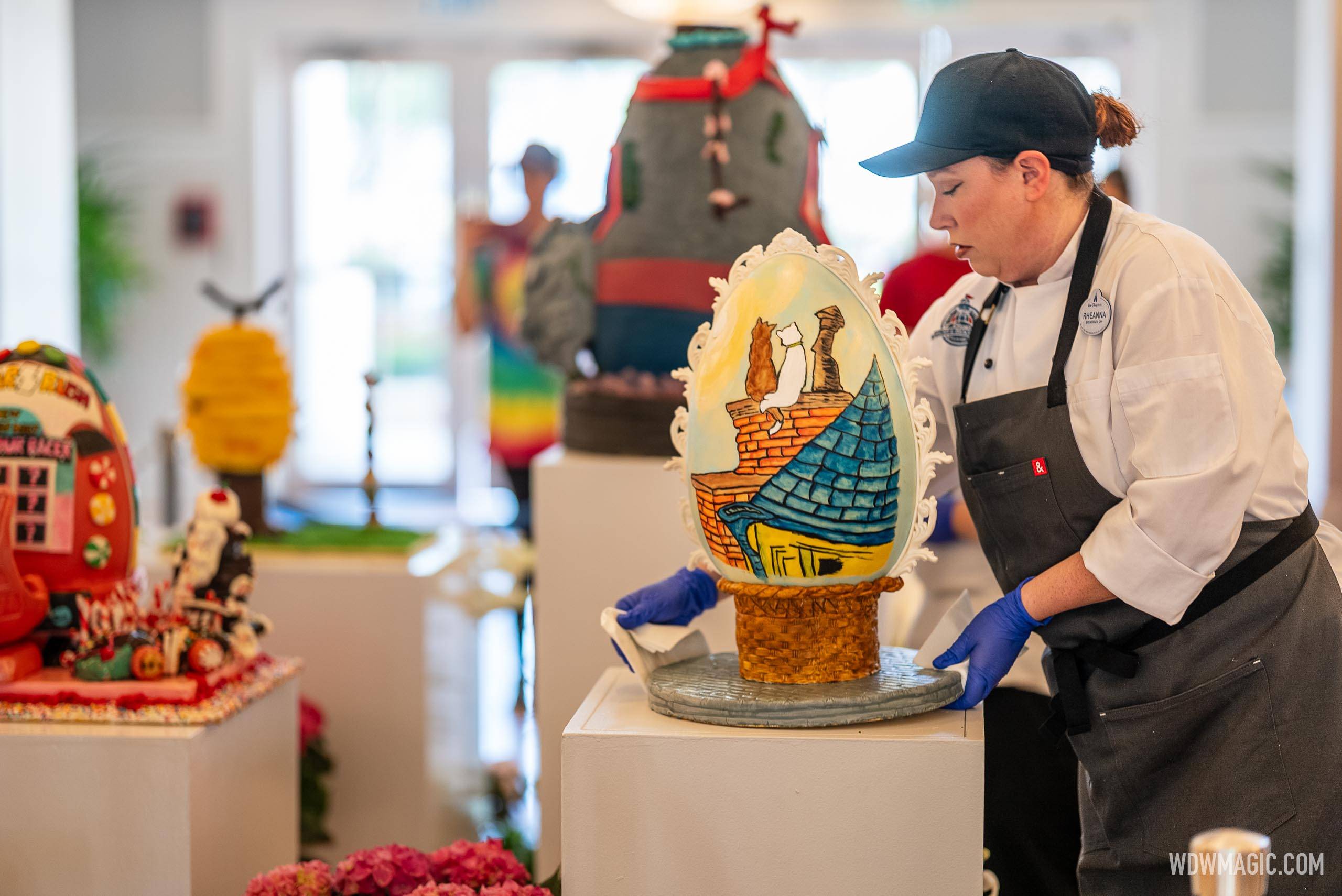 Installing Disney's Beach Club Resort Easter Egg display 2025