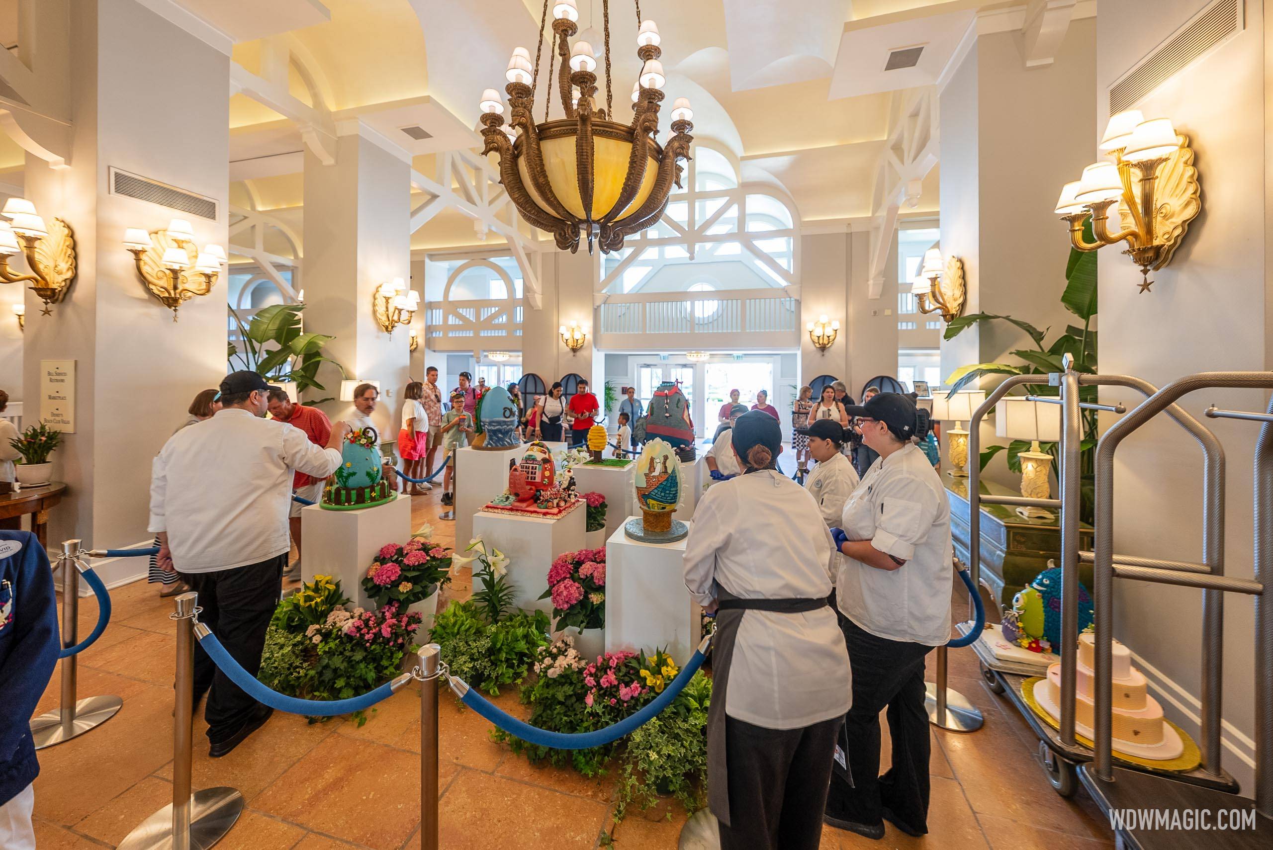 Installing Disney's Beach Club Resort Easter Egg display 2025